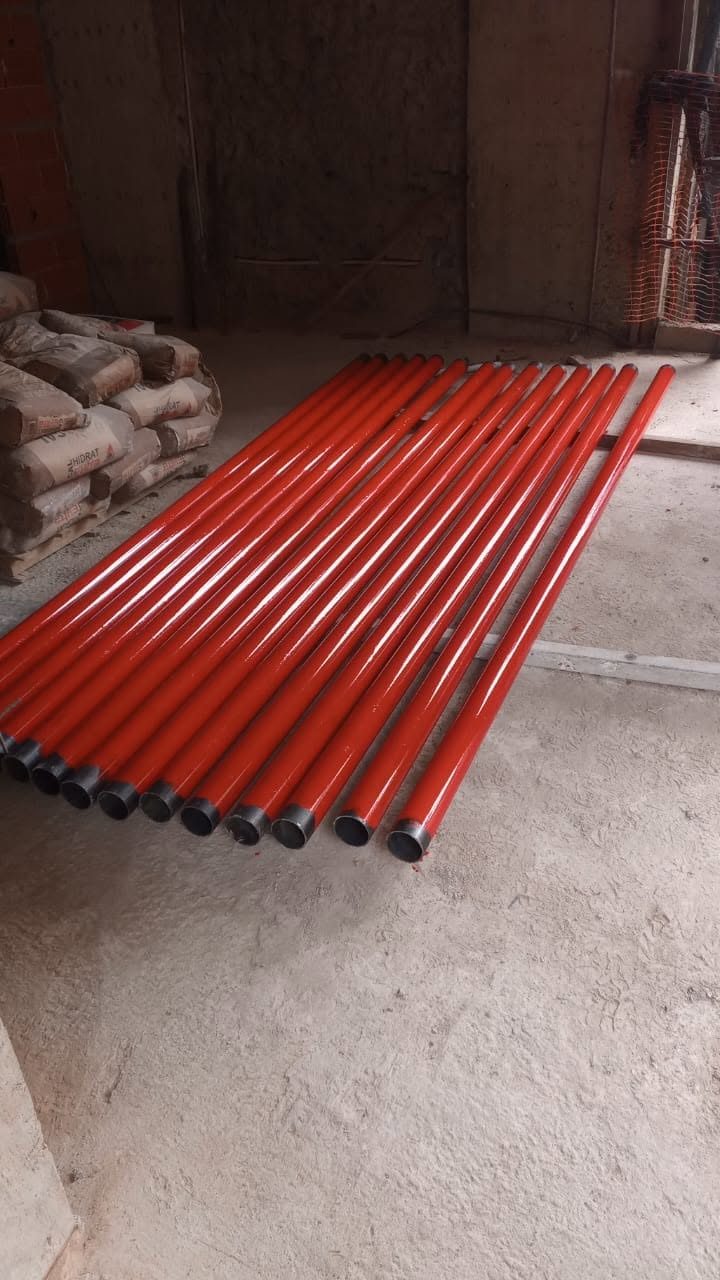 Caños pintados, listos para instalar