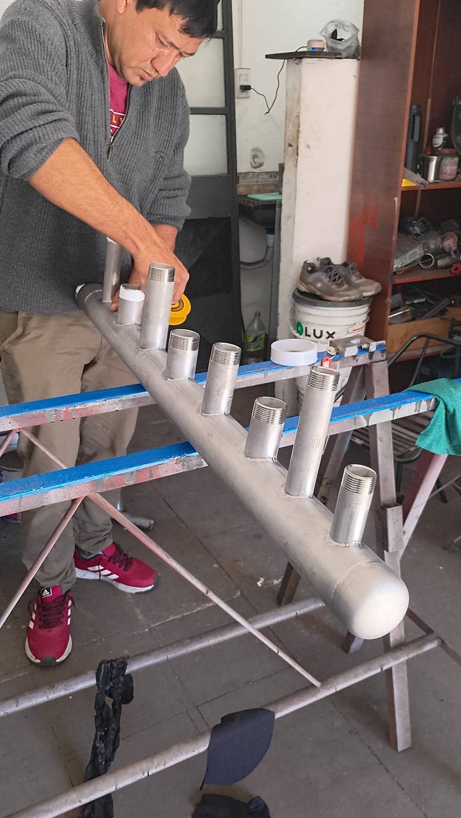 Fabricación de colector en taller